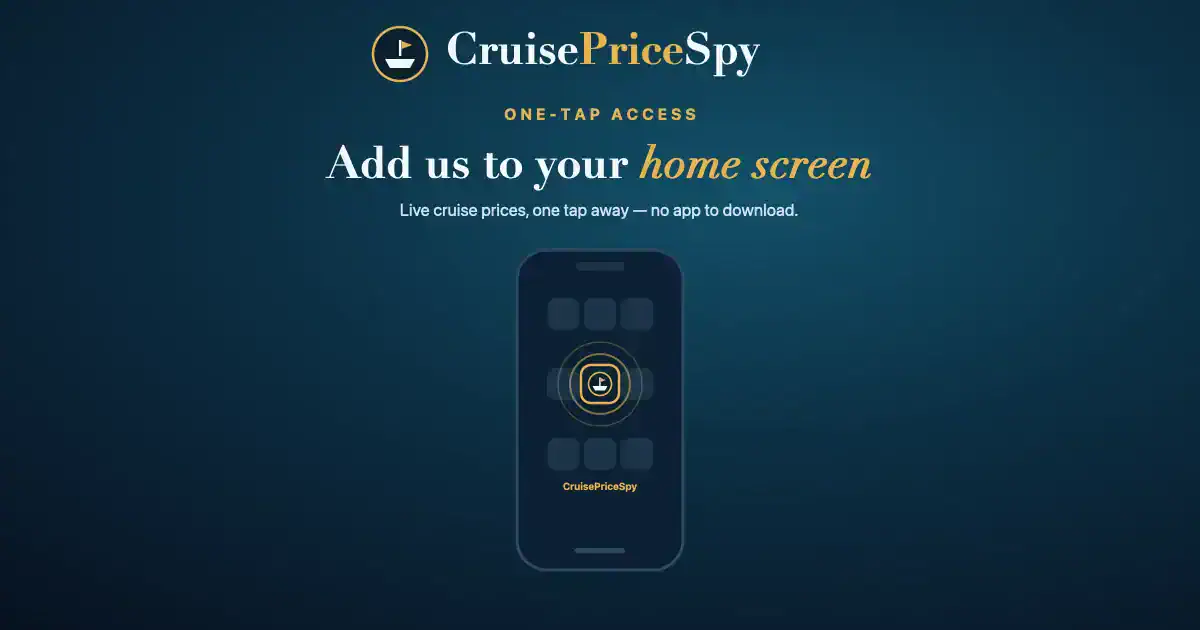 How to Add CruisePriceSpy to Your Phone’s Home Screen
