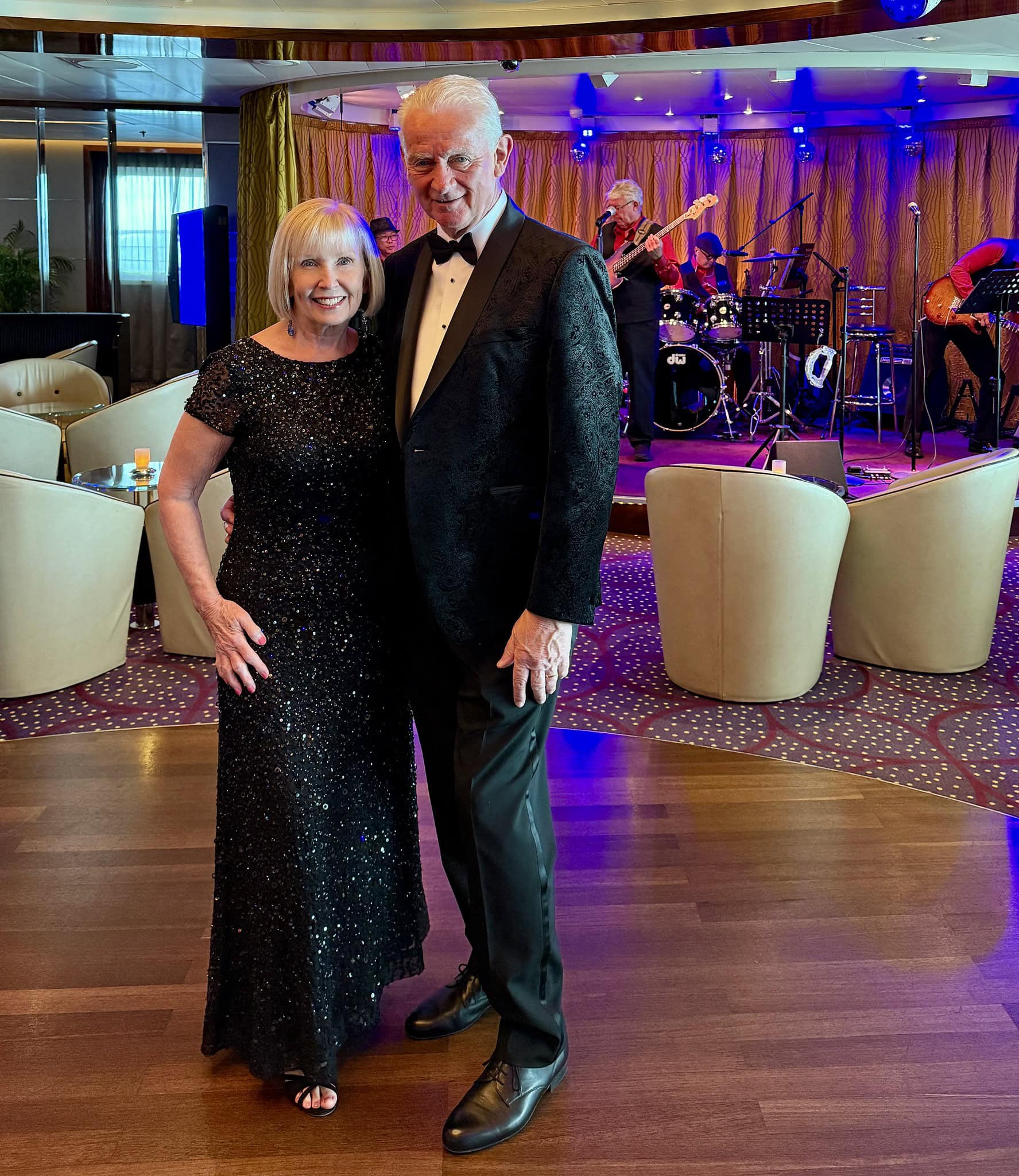 Steve and Gill dancing on Crown Princess