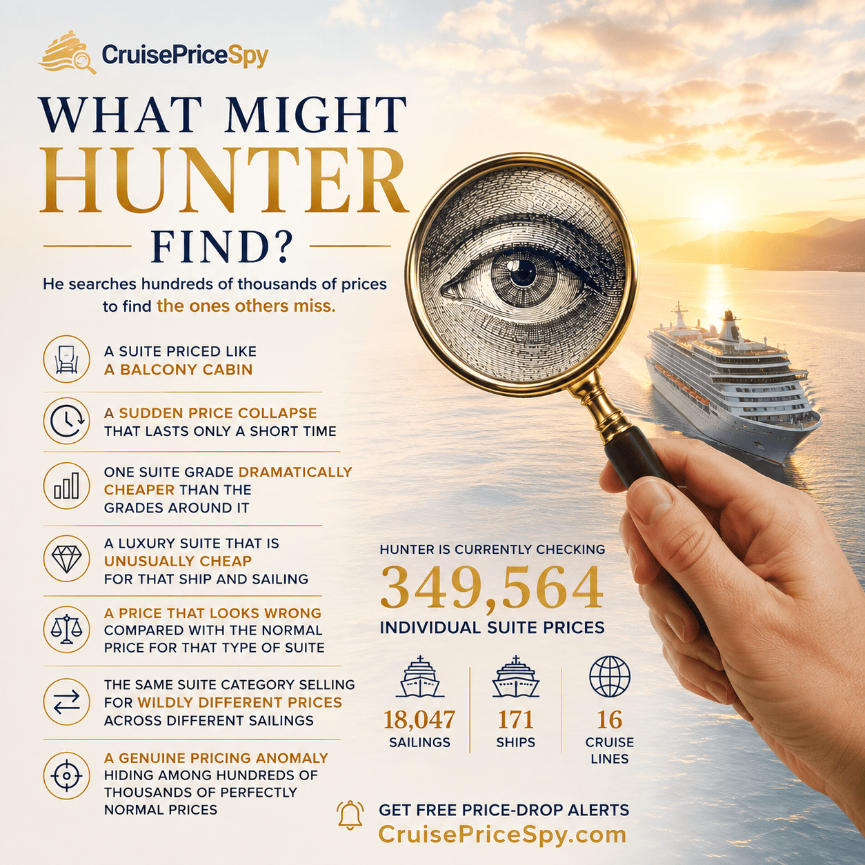 What might Hunter find &mdash; CruisePriceSpy