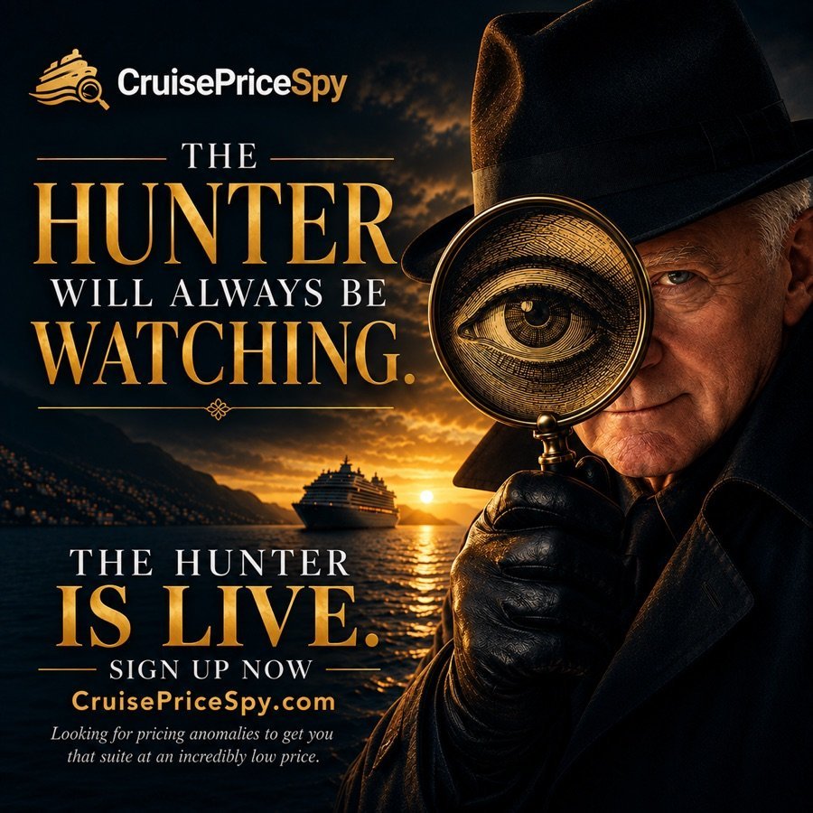 The Hunter is live — sign up at CruisePriceSpy.com